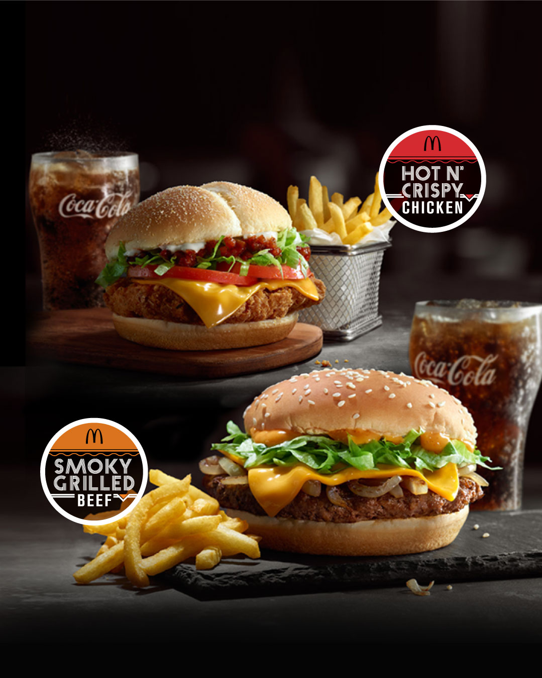 New Mcdonald’s® Smoky Grilled Beef™ And Hot N’ Crispy Chicken™