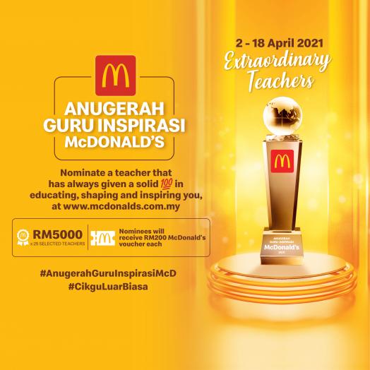 Celebrating extraordinary, everyday heroes:  Anugerah Guru Inspirasi McDonald’s returns for the 5th year to pay tribute to inspiring teachers