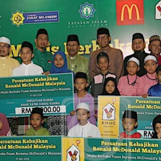 McDonald's rai 500 anak yatim dan asnaf di Selangor