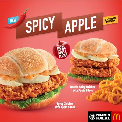 Mcdonald S Malaysia Spicy Chicken With Apple Slices