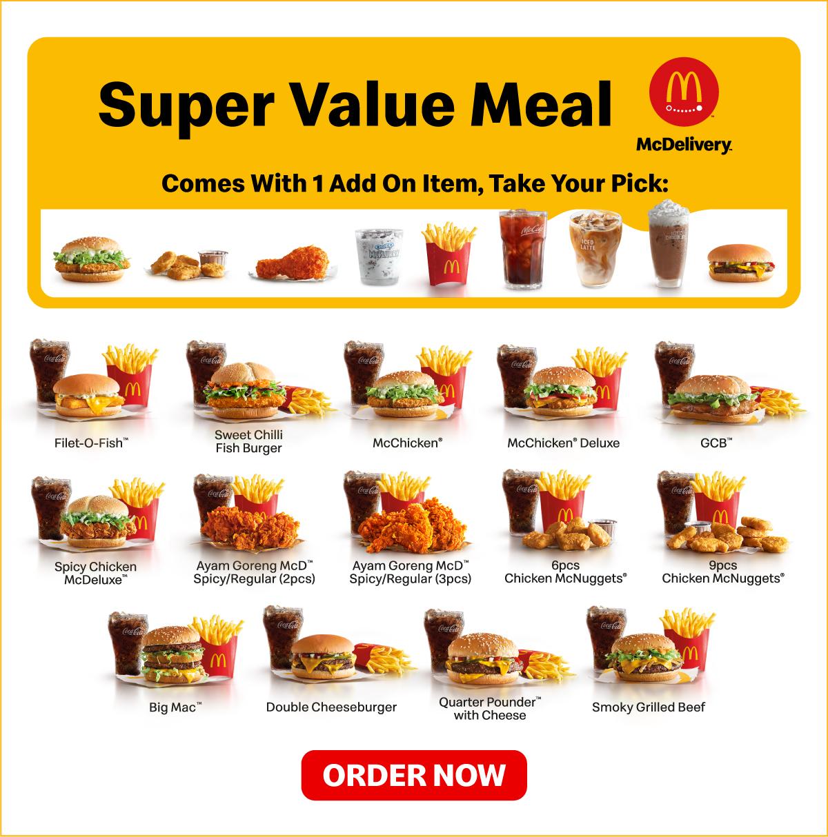 McDonald's® Malaysia Super Value Meals