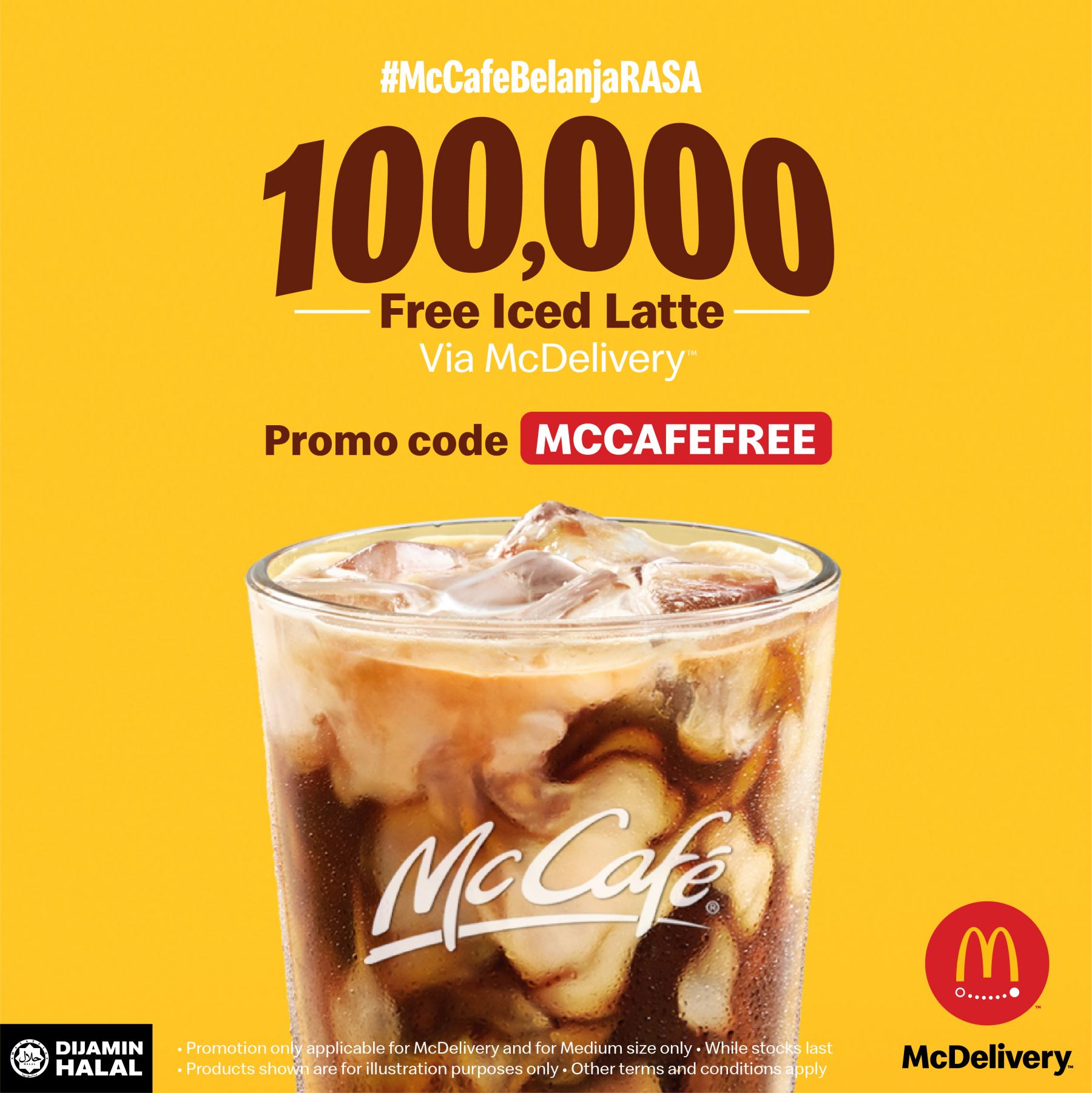 Mcdonald S Mccafe Free Iced Latte M Via Mcdelivery